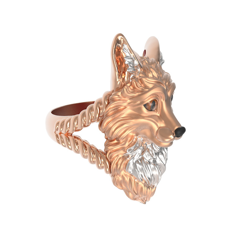 Кольцо из золота c эмаль