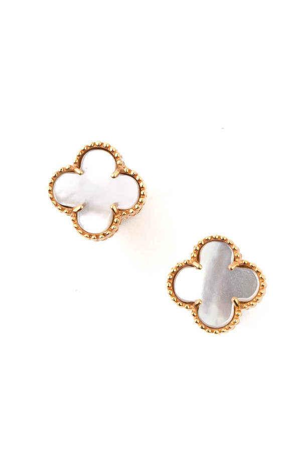 Серьги из золота c перламутром