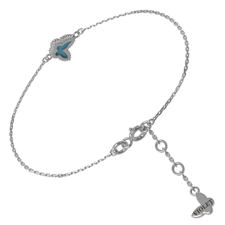 Браслет из белого золота c бирюзой