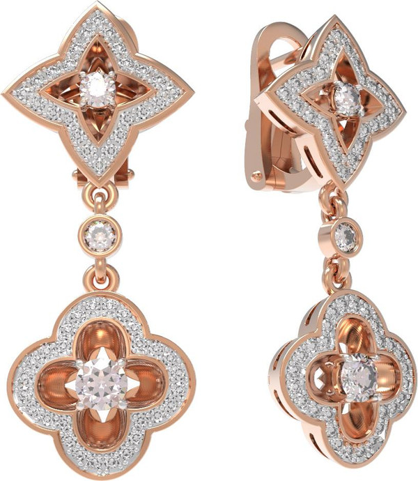 Серьги из золота c бриллиантами