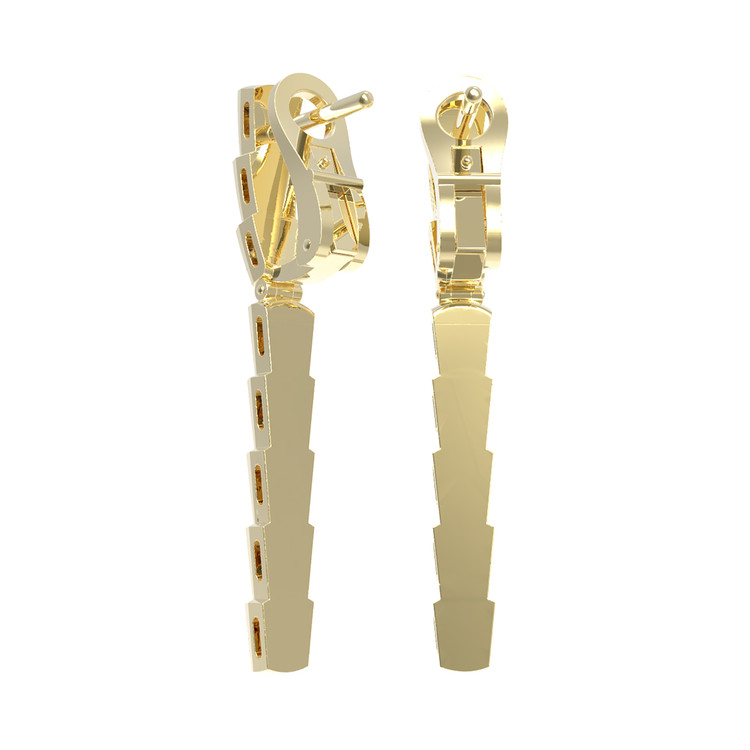 Серьги из лимонного золота c бриллиантами