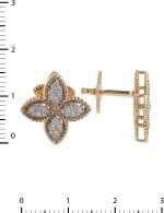 Серьги из золота 585 пробы c бриллиантами