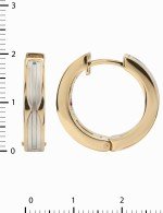 Серьги из золота 585 пробы c рубином