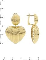 Серьги из лимонного золота 585 пробы