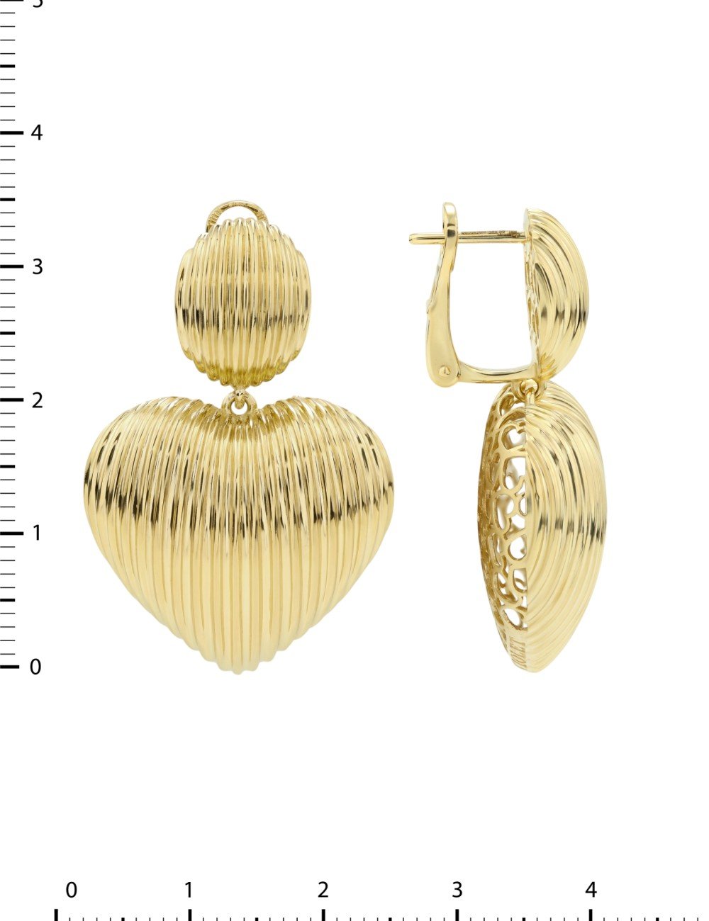 Серьги из лимонного золота 585 пробы