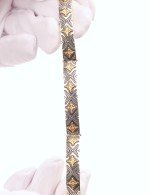 Браслет из серебра 925 пробы и золота 750 пробы c рубином