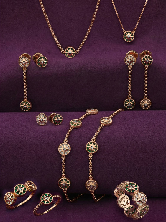 Кольцо из золота c бриллиантами и малахитом