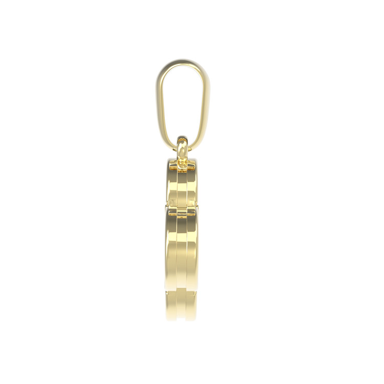 Подвеска из лимонного золота c лазуритом