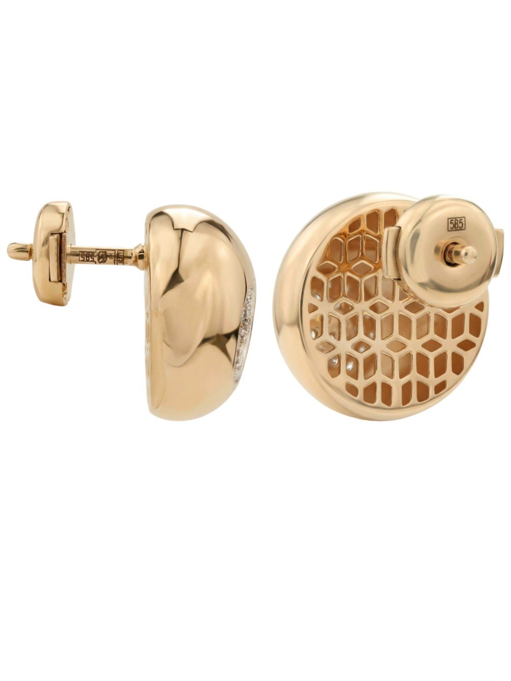 Серьги из золота c бриллиантами