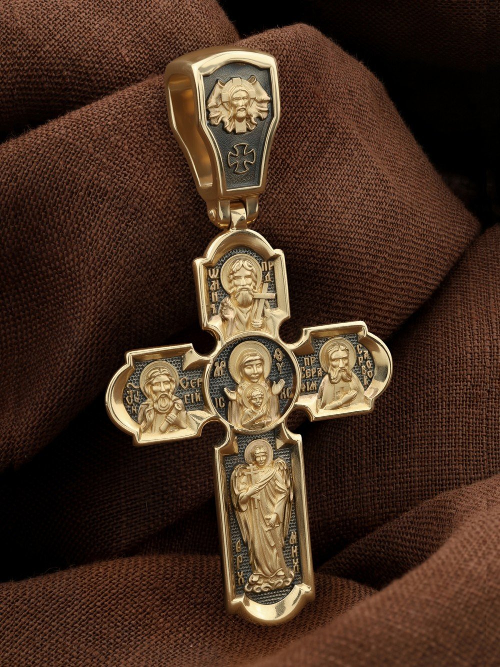 Крест из лимонного золота