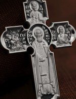 Крест из белого золота 585 пробы