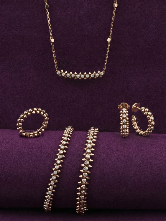 Кольцо из розового золота c бриллиантами