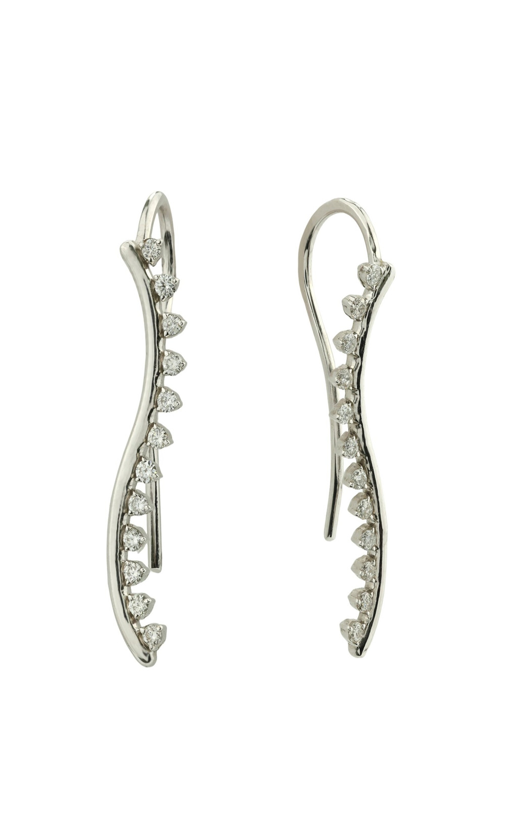 Серьги из белого золота c бриллиантами