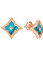 Серьги из золота 585 пробы c бирюзой