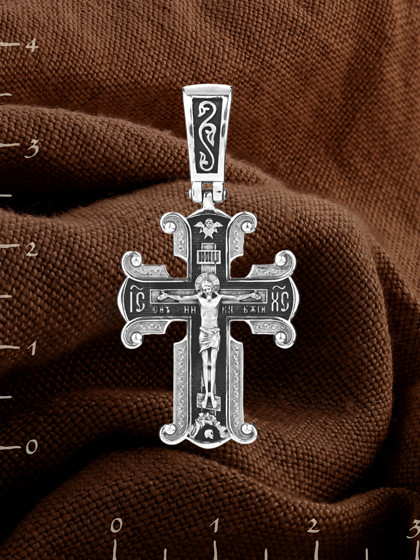 Крест из белого золота