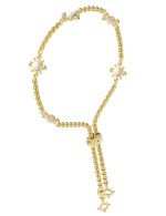 Браслет из лимонного золота 585 пробы c агатом