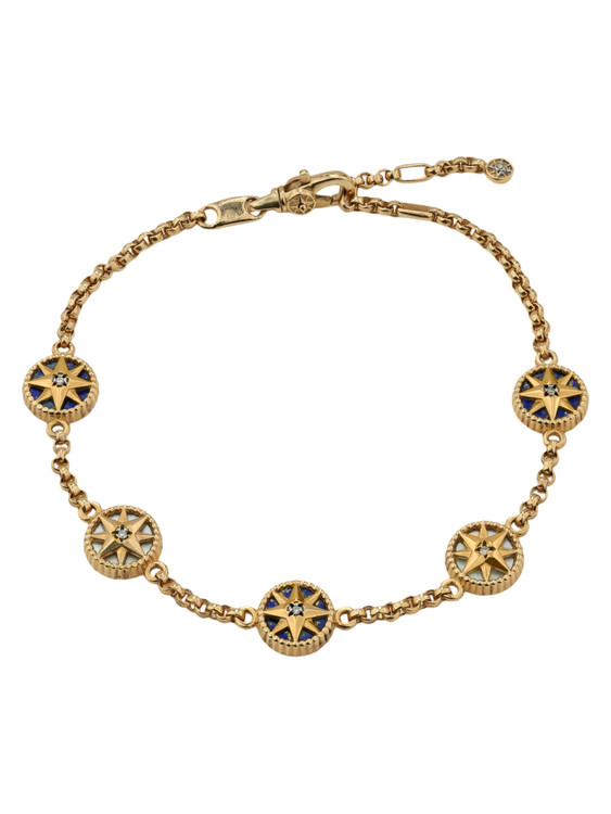 Браслет из золота c бриллиантами, лазуритом и перламутром