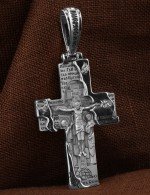 Крест из белого золота 585 пробы