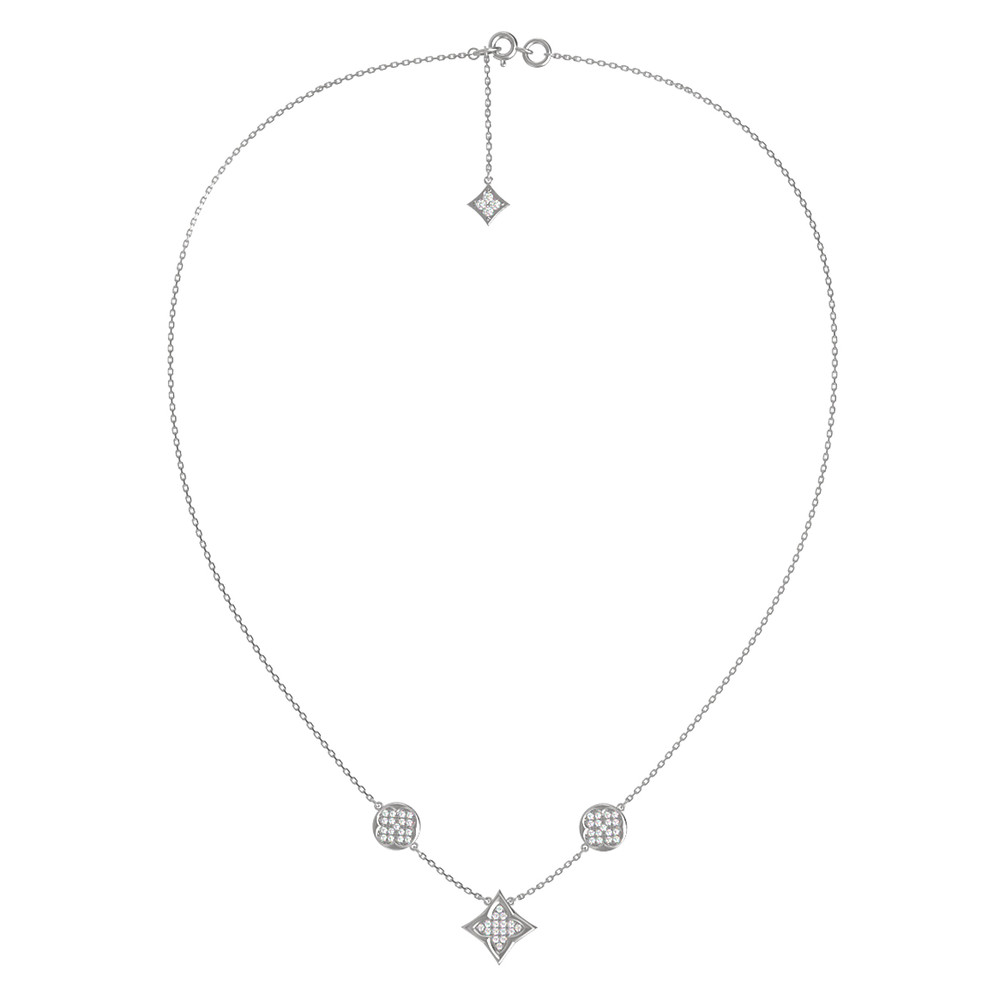 Колье из белого золота c бриллиантами