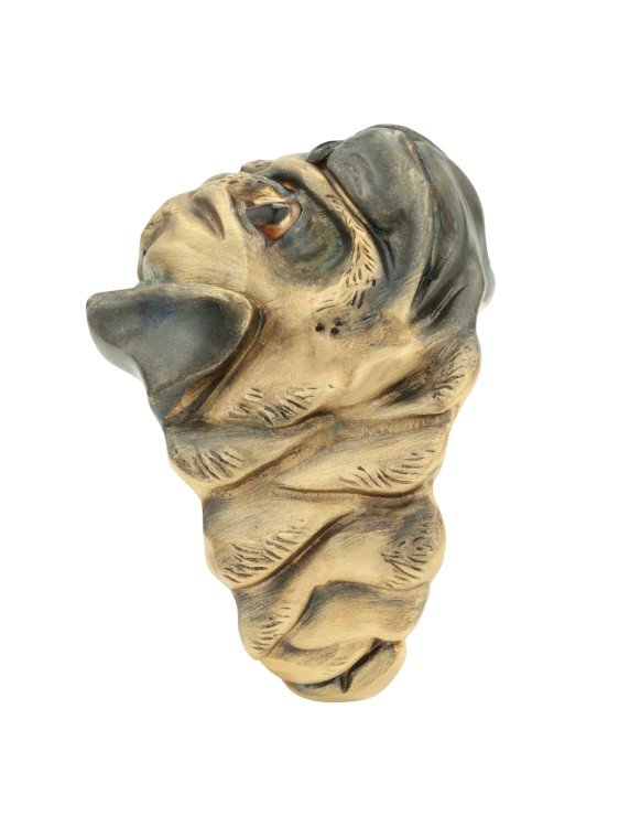 Кольцо из лимонного золота c эмаль