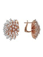 Серьги из золота 585 пробы c бриллиантами