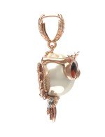 Подвеска из золота 585 пробы c эмалью и жемчугом