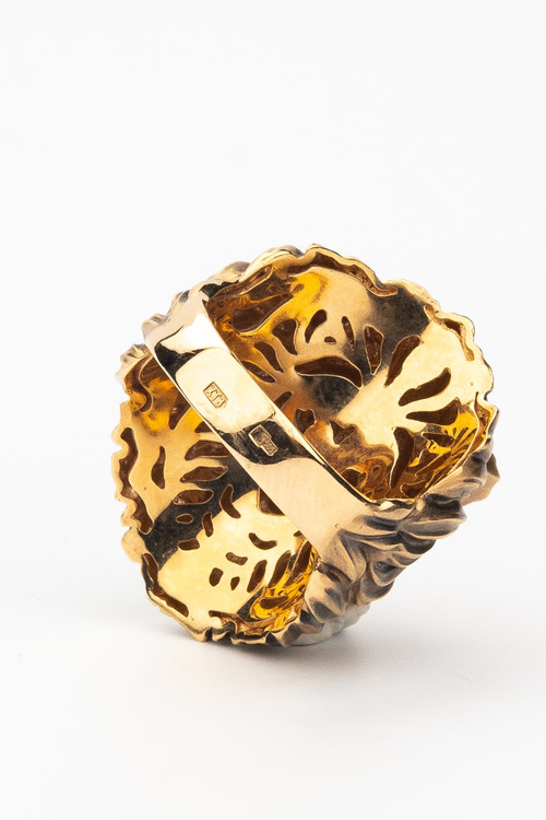 Кольцо из золота c эмаль