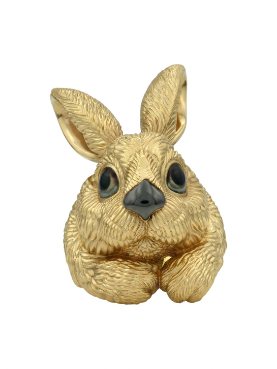 Кольцо из лимонного золота c эмаль