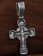 Крест из белого золота 585 пробы