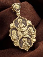 Образок из лимонного золота 585 пробы