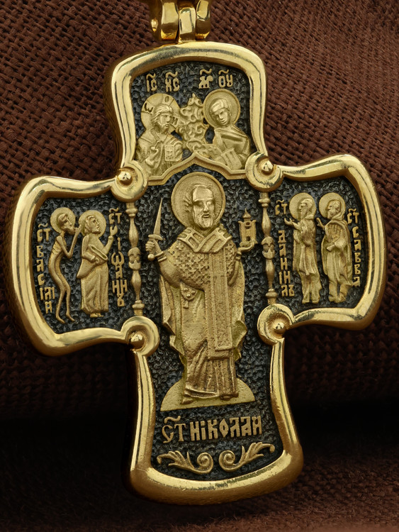 Крест из лимонного золота