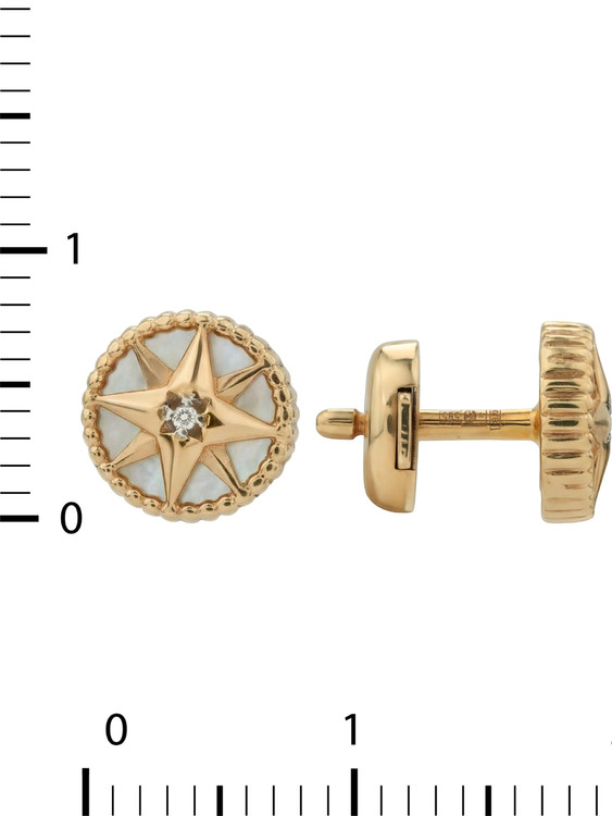 Серьги из золота c бриллиантами и перламутром
