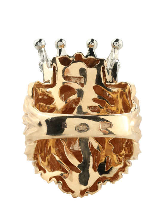 Кольцо из золота c эмаль и бриллиантами