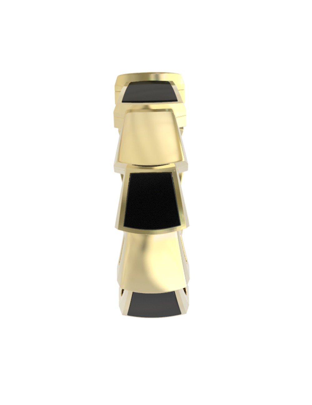 Кольцо из лимонного золота 585 пробы c ониксом
