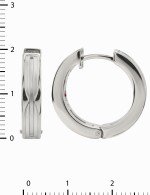 Серьги из белого золота 585 пробы c рубином
