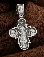Крест из белого золота 585 пробы