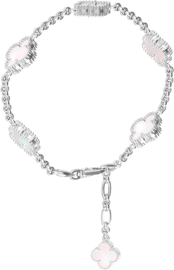 Браслет из белого золота c перламутром