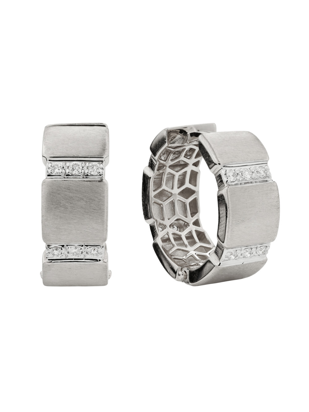 Серьги из белого золота c бриллиантами