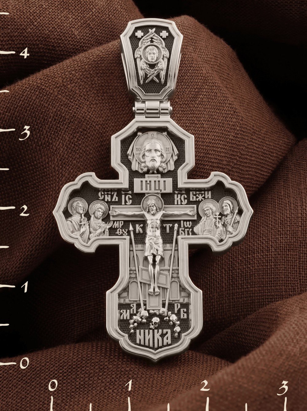 Крест из белого золота