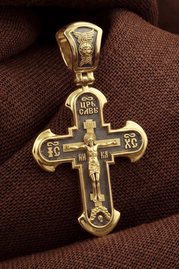 Крест из лимонного золота