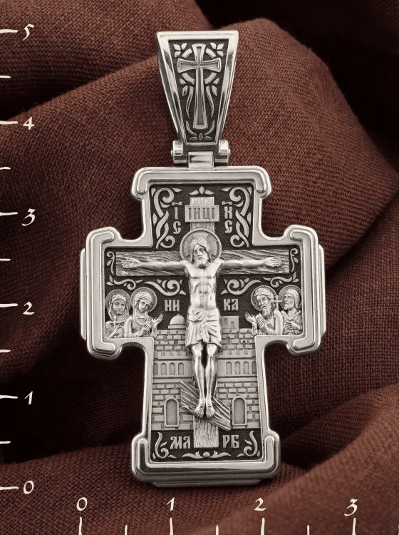 Крест из белого золота