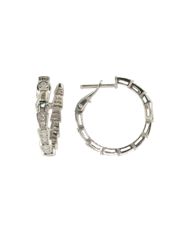 Серьги из белого золота c бриллиантами