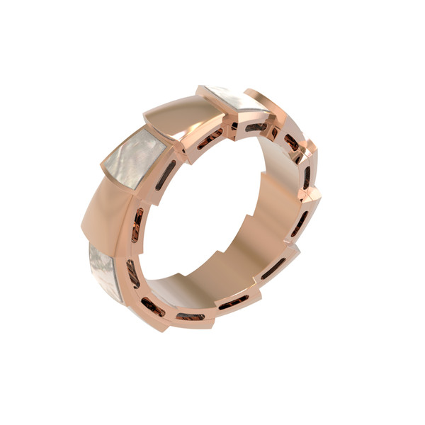 Кольцо из золота c перламутром