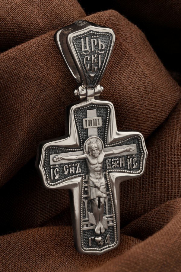 Крест из белого золота