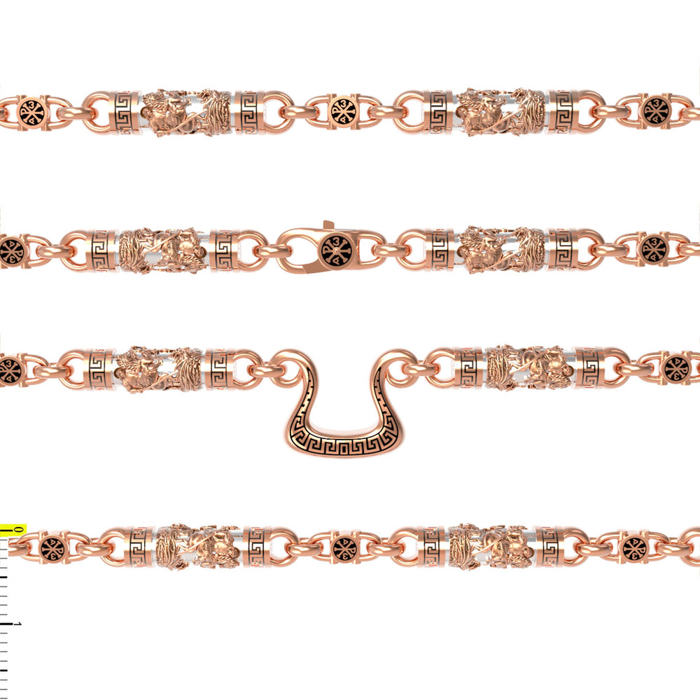 Цепь из золота c эмаль