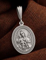 Образок из белого золота 585 пробы