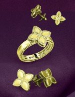 Серьги из лимонного золота 585 пробы