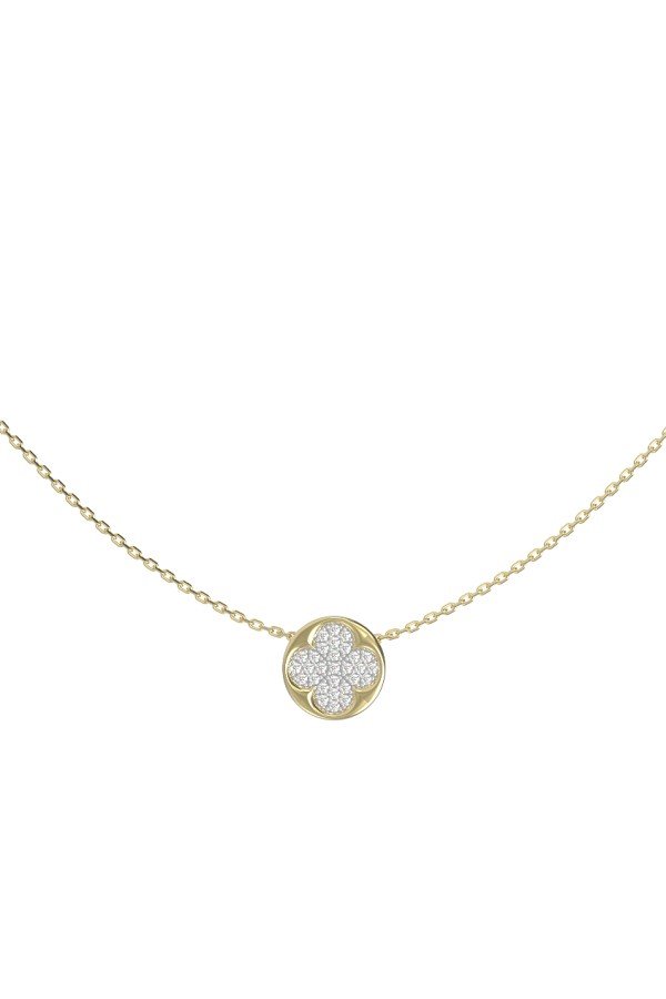 Колье из лимонного золота c бриллиантами