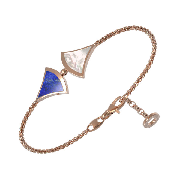 Браслет из золота c лазуритом и перламутром