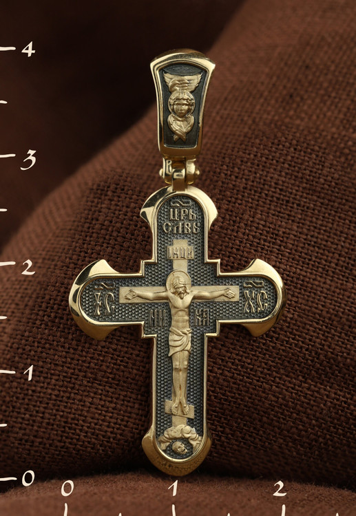 Крест из лимонного золота